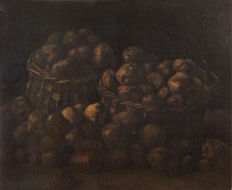 Vincent Van Gogh Still Life with Two Baskets of Potatoes (nn04) Norge oil painting art